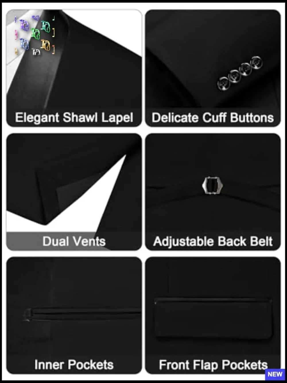 Slim Fit Shawl Lapel Tuxedo Set Elegant Formal Wedding Suit Polyester Blend